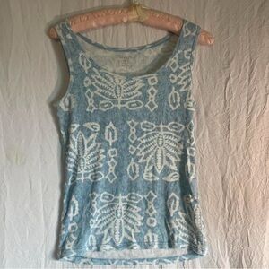 Faded Glory Blue and White Tank Top